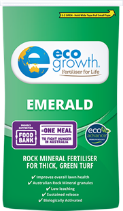 Rock mineral fertiliser for thick, green turf